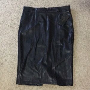 ZARA Basic Leather Skirt